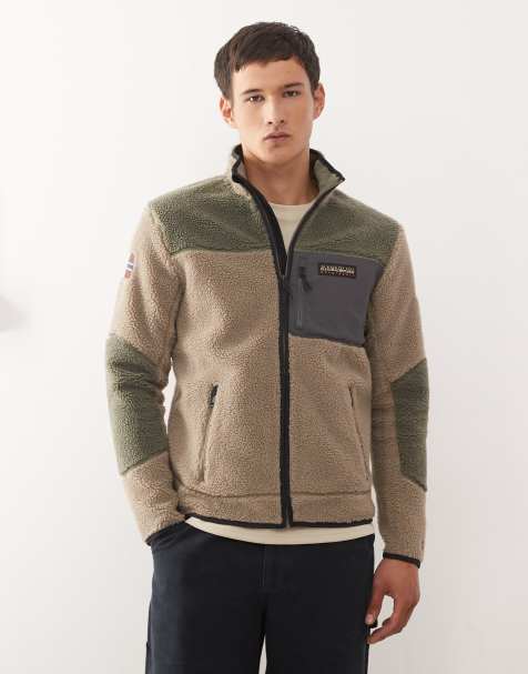 Napapijri Yupik fleece jacket in khaki - view 1