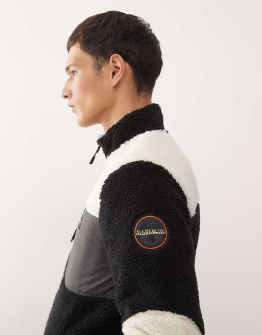 Napapijri - Yupik - Veste en polaire - Noir et blanc, 4 de 5