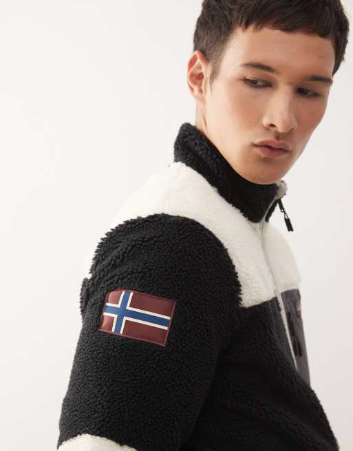 Napapijri - Yupik - Veste en polaire - Noir et blanc, 5 de 5