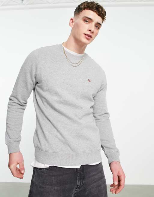 Napapirji Balis small logo sweat in grey | ASOS