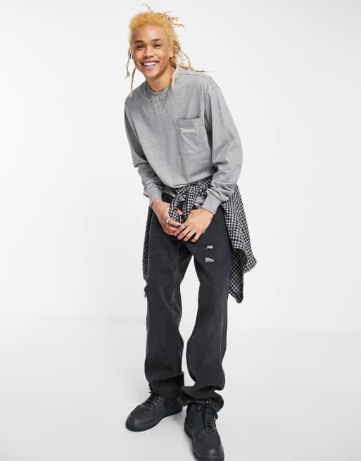 Napapirji Morgex long sleeve t-shirt in light grey 
