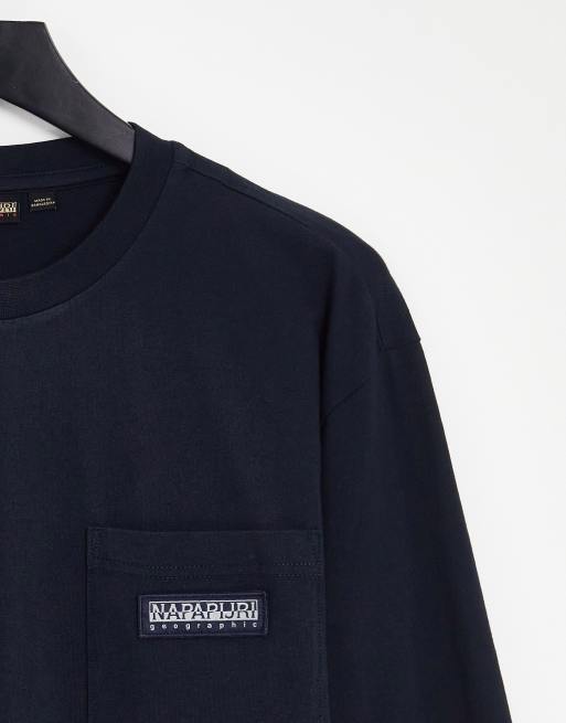 Napapirji Morgex long sleeve t-shirt in navy , 2 of 4