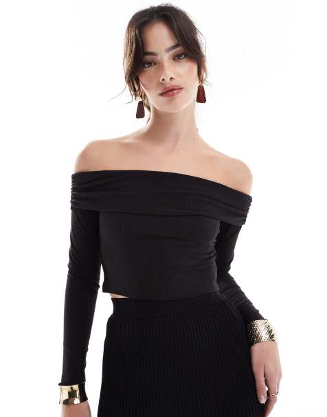 Narrated Bardot top in black - view 1