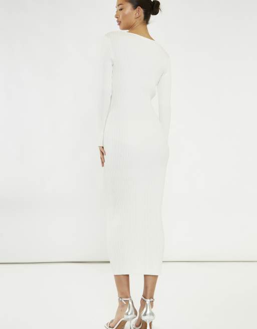 Narrated Bead detail maxi-dress in off white, 2 of 4