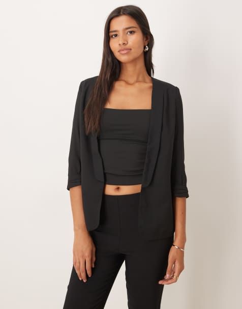 Narrated Blazer jacket in black