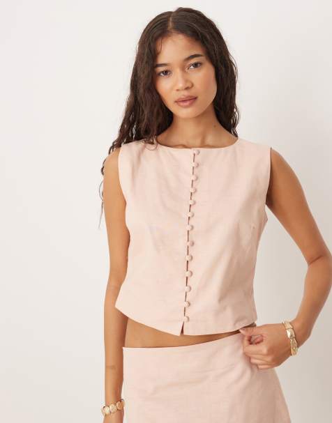 Narrated Button up top in peach