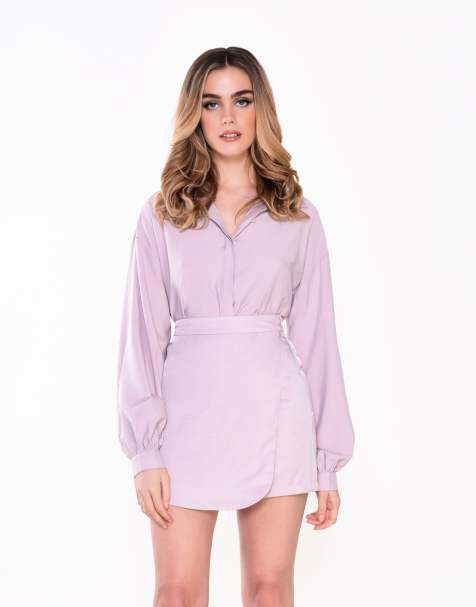 Narrated Collared long sleeves shirt in heather - view 1
