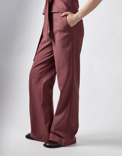 Narrated Flare suit trousers in mauve, 2 of 4