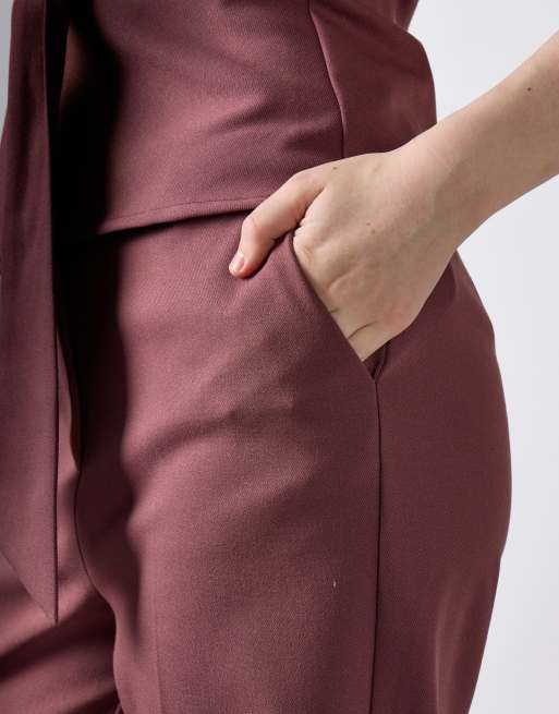Narrated Flare suit trousers in mauve, 4 of 4