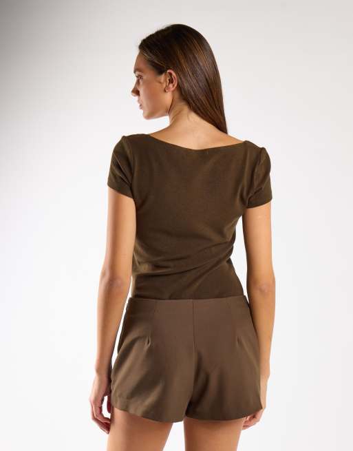 Narrated Mini skorts in dark brown, 4 of 4