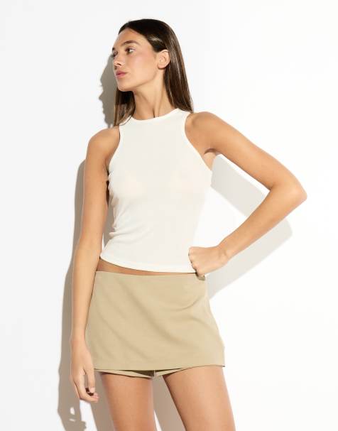 Narrated Mini skorts in light brown - view 1