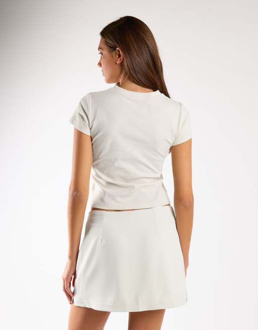 Narrated Mini skorts in off white, 4 of 4