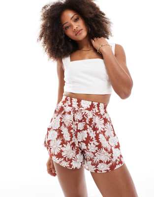 Narrated Resortfloral Shorts In Brown Resot Floral - Asos Shorts New In 1st November 2024