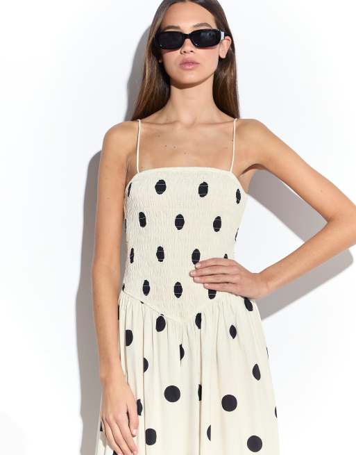 shirred drop waist midi dress Long Sleeve Drop Waist Shirred Dress – French Cuff Boutique main image 1