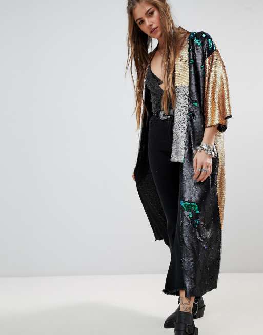 Sequin kimono clearance asos