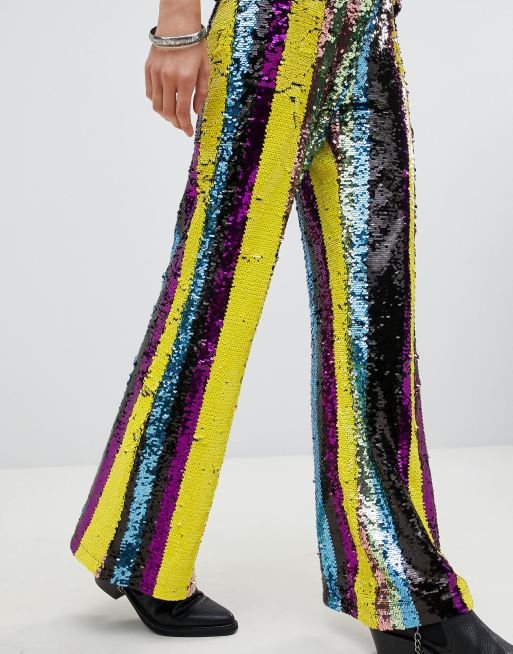 Multi color 2024 sequin pants