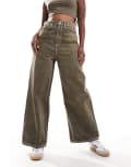 [Native Youth] Native Youth barrel leg washed jeans in chocolate-Brown 8 Chocolate