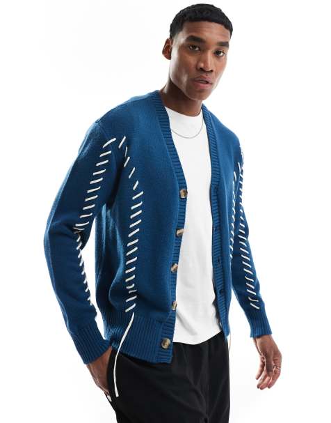 Native Youth - Cardigan comodo verde azzurro con dettaglio effetto lacci - view 1