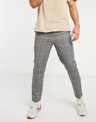 Native Youth carson check co-ord trousers in grey-Multi