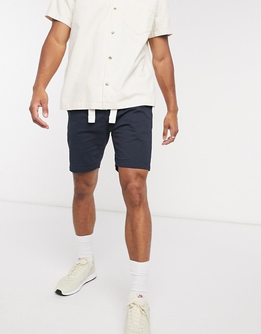 Native Youth casual longline shorts in navy