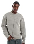 [Native Youth] Native Youth chunky rib boxy jumper in grey XL GREY