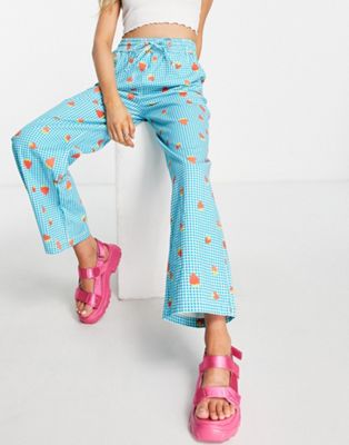 Native Youth co-ord relaxed trousers in strawberry picnic print