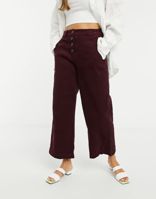 Native Youth cord trousers in wine