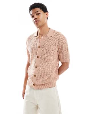 Native Youth Crochet Polo Shirt