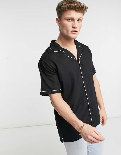 cuban collar short sleeve shirt