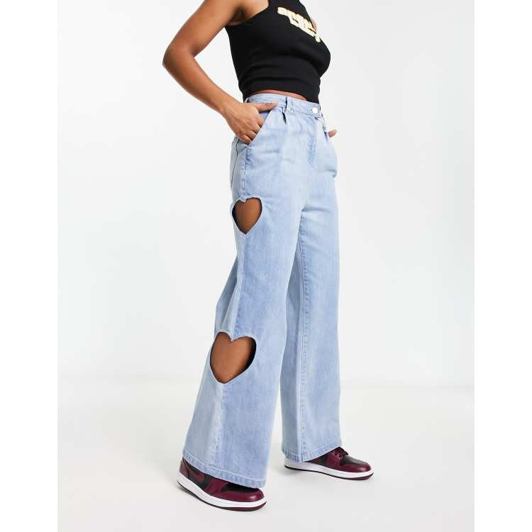 Heart store cut jeans