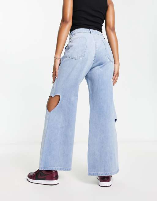 Monki cut out heart hot sale jeans