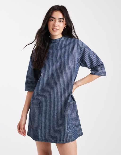 native youth denim dress Native Youth - Striped Collared Dress - Women - Cotton - 2 US
