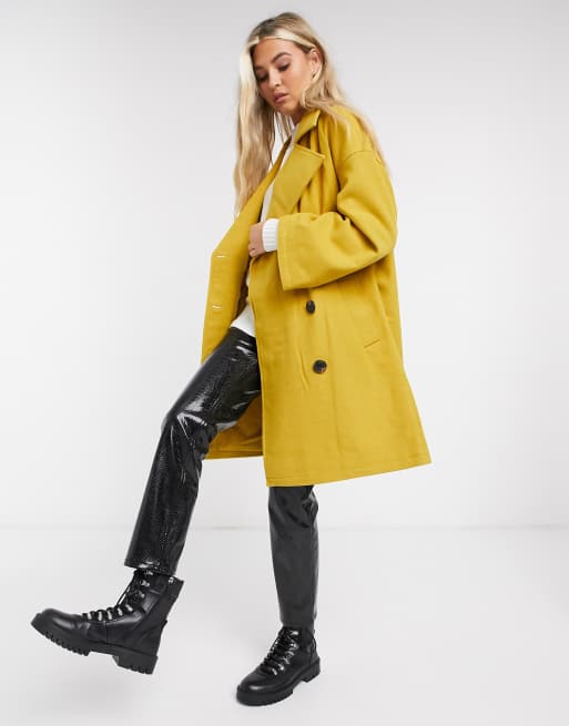 Asos yellow outlet coat