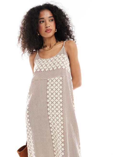 Native Youth embroidered cami midaxi dress in beige, 2 of 4