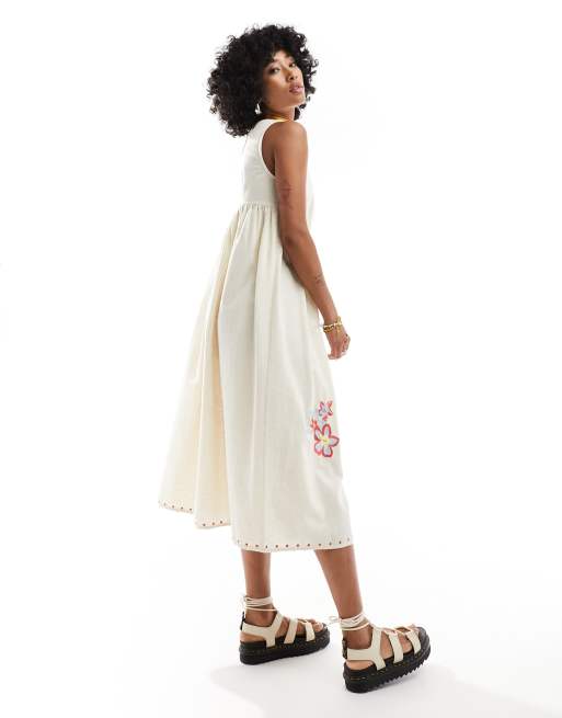 linen native dress Mixed Linen Dress  isobel & cleo