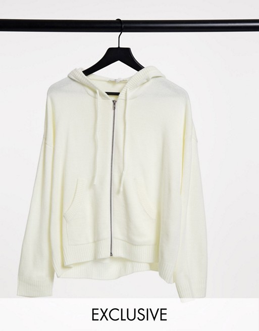 Native Youth extreme oversized knitted hoodie in cream