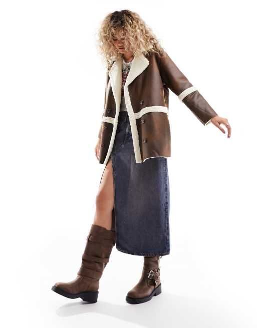 Youth faux leather on sale jacket
