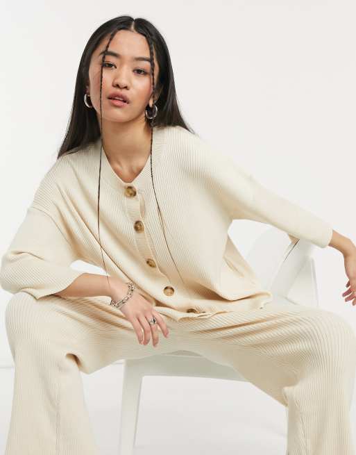 Native Youth - Gebreid vest met kimonomouwen, deel van co-ord set