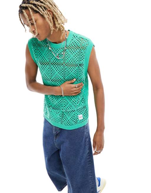 Native Youth - Gehaakt hemd in aqua groen