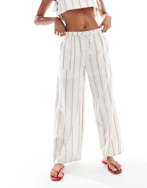 Native Youth - Gestreepte broek met wijde pijpen in multi, deel van co-ord set, 3 van 5