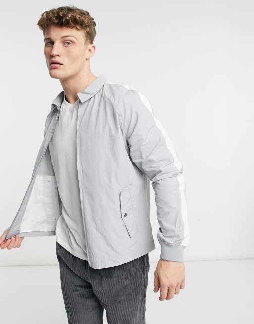 Grey hotsell harrington jacket