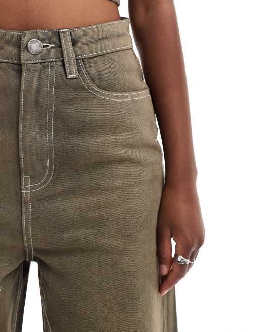 Native Youth - Jeans bombati slavati color cioccolato, 4 di 5