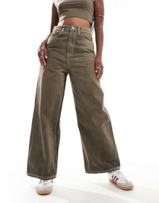 Native Youth - Jeans in verwaschenem Schokobraun mit abgerundetem Beinschnitt-Brown