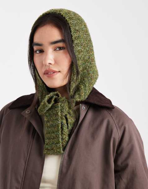Native Youth knitted bonnet hat in green - view 1
