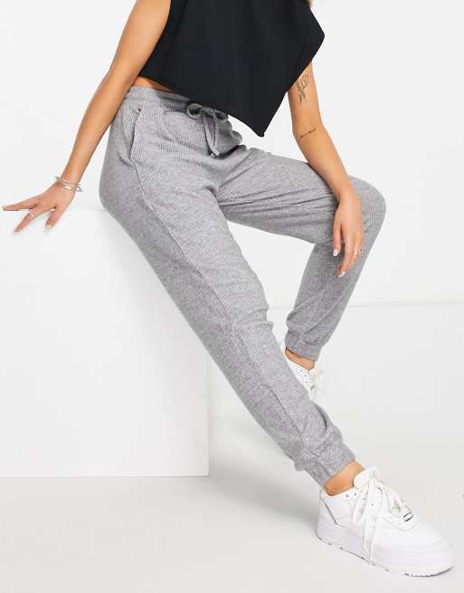 Native Youth knitted cuffed joggers in grey ASOS