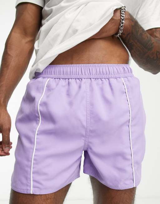 Native Youth – Lila badshorts med passpoaler - PURPLE