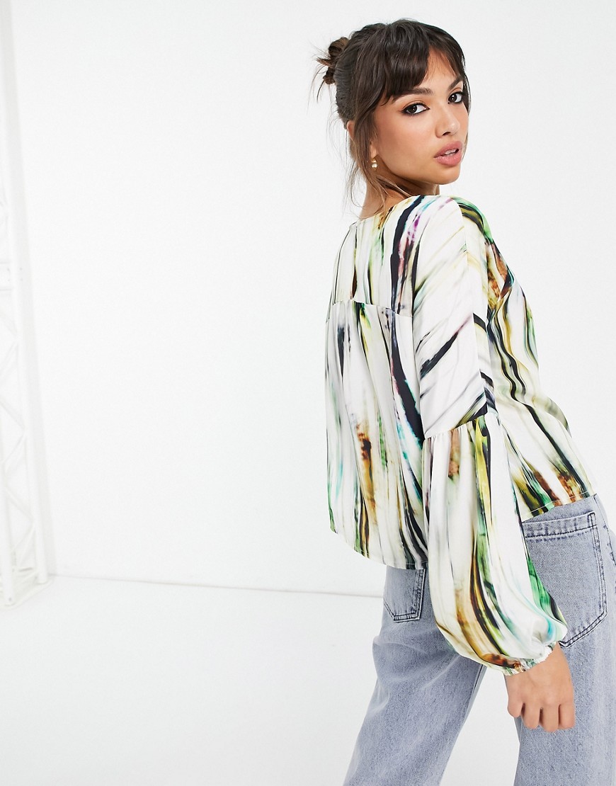 Native Youth long sleeve printed blouse-Multi