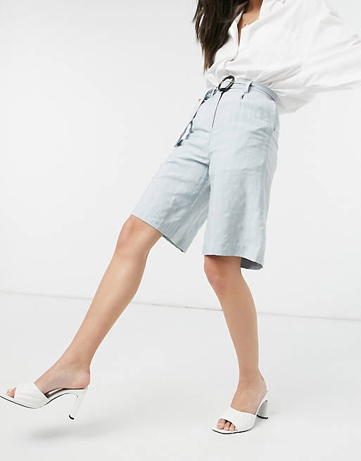 Native Youth longline belted shorts