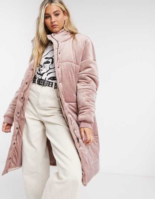 Dusty pink shop puffer jacket