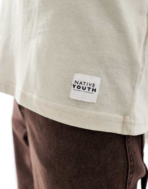 Native Youth - Lot de 3 t-shirts classiques - Noir, blanc & taupe, 4 de 4